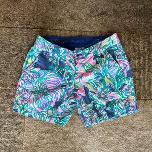 Lilly Pulitzer Jayne Shorts Coral Reefs - Pink Blue Green